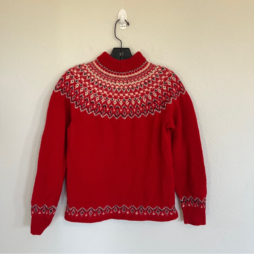 Paul Mage Made In Denmark Wool Fair Isle Nordic Sweater